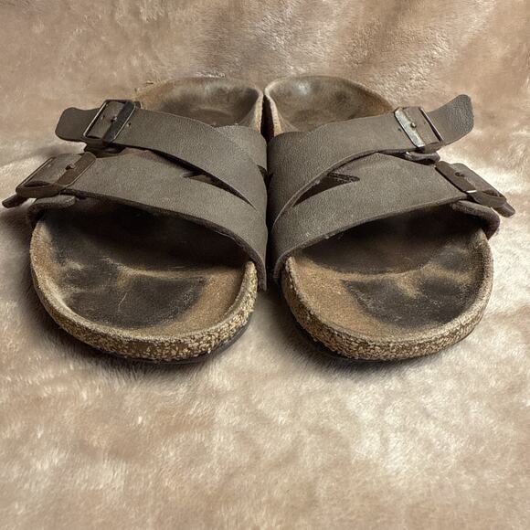 Birkenstock Yao Sandals Mocha Brown Slide Slip On Buckle Strap 36 Women 5/5.5 - Picture 2 of 8